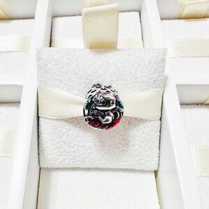 925 Sterling Silver Cat On Koi Fish Charm: Enamel Good Luck Bead Fits Pandora